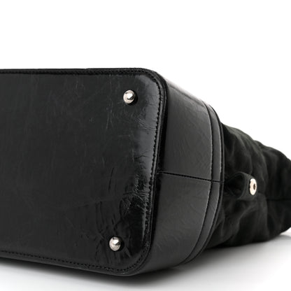 Chanel Iridescent Calfskin Quilted VIP Bowling Bag Black 11 of 13