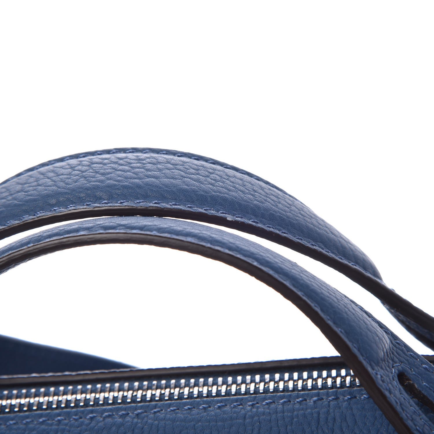 Fendi Vitello Camargue Large By The Way Boston Bag Blue 9 of 10