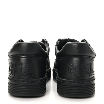 Chanel Calfskin CC Womens Sneakers 37.5 Black 6 of 10