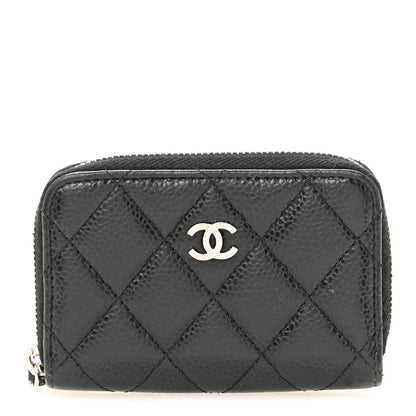 Chanel Caviar Quilted Zip Coin Purse Black 1 of 10