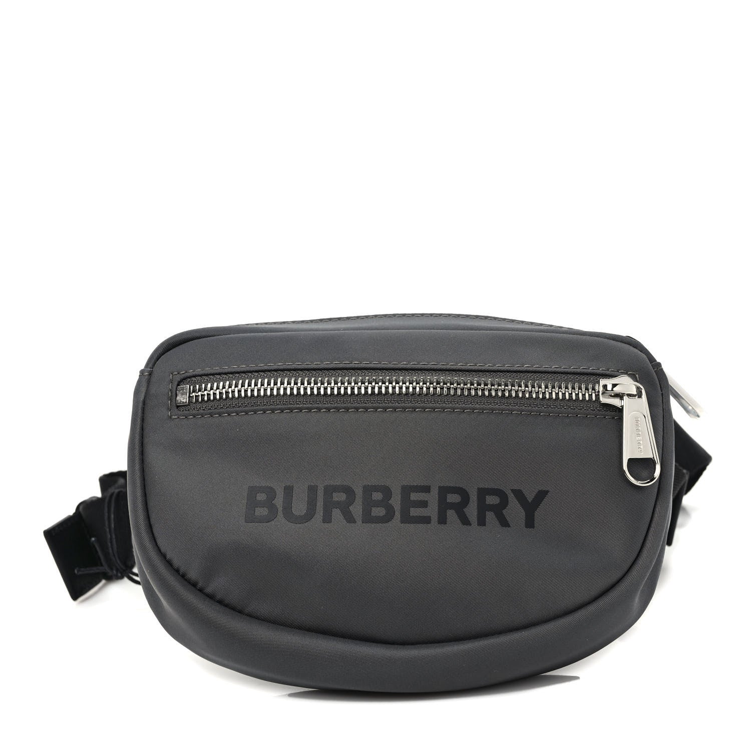 Burberry Econyl Logo Print Small Cannon Bum Bag Charcoal Grey 1 of 9