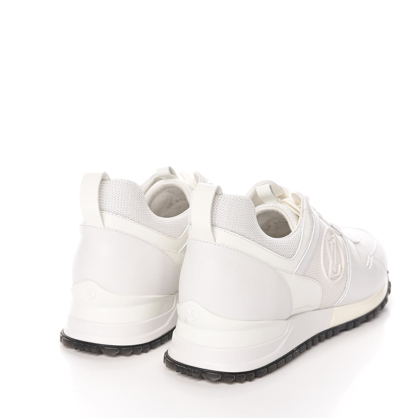 Calfskin Mesh Run Away Sneakers 39 White
