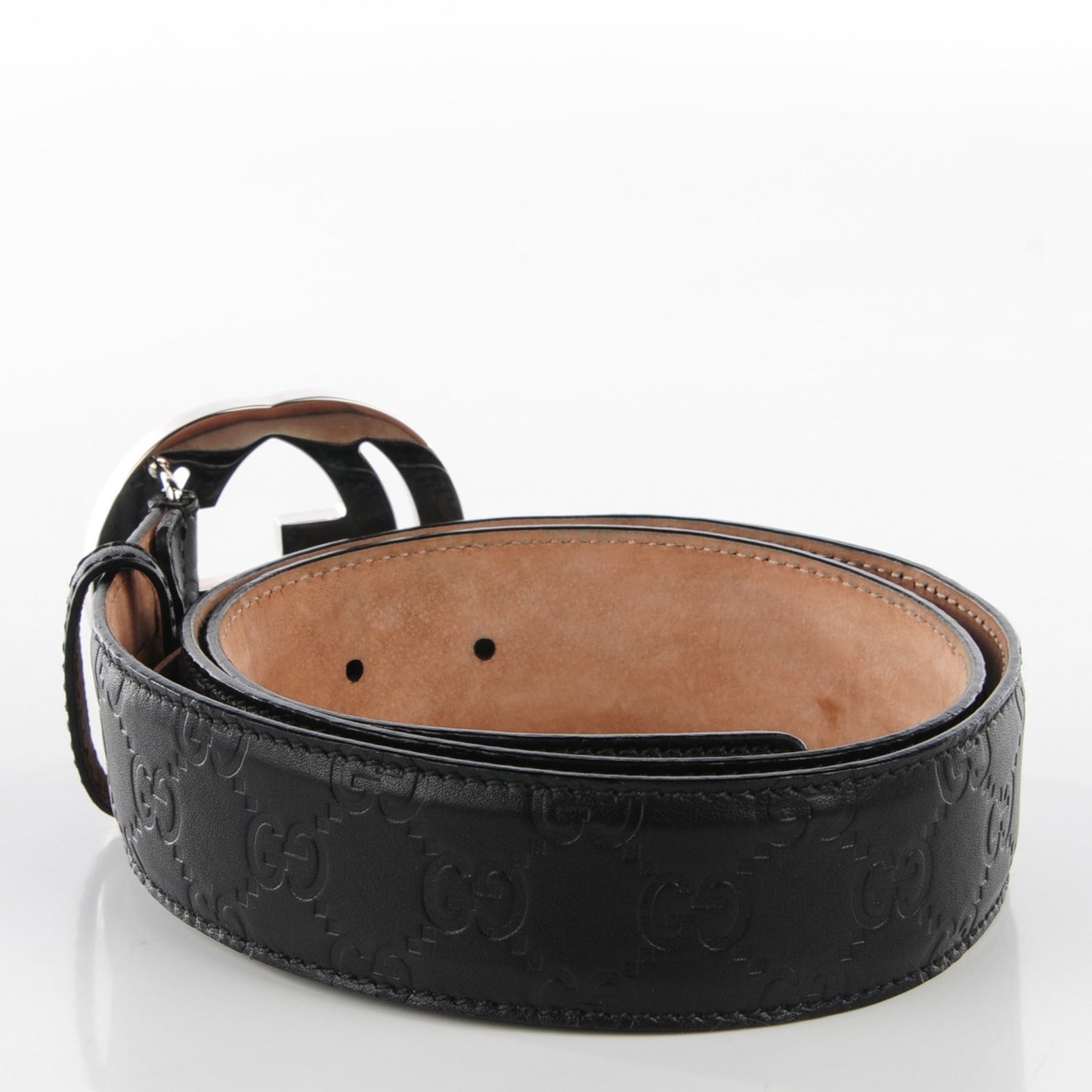 Guccissima Interlocking G Belt 90 36 Black