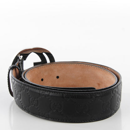 Gucci Guccissima Interlocking G Belt 90 36 Black 3 of 7