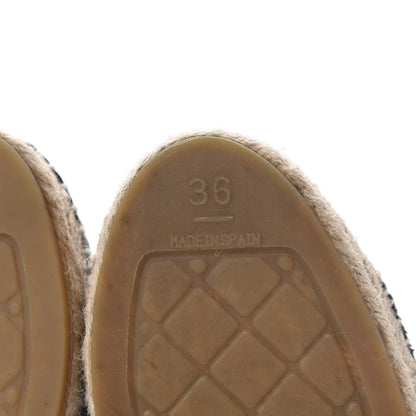 Chanel Fabric Patent Calfskin CC Espadrilles 36 Black 6 of 8