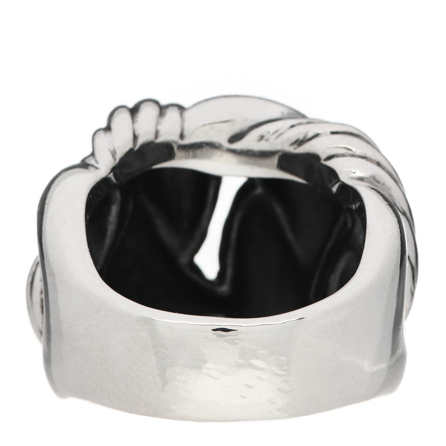 David Yurman Sterling Silver Woven Cable Ring 54 7 3 of 4