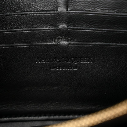 Alexander McQueen Pebbled Calfskin Skull Wallet on Chain Black 6 of 13