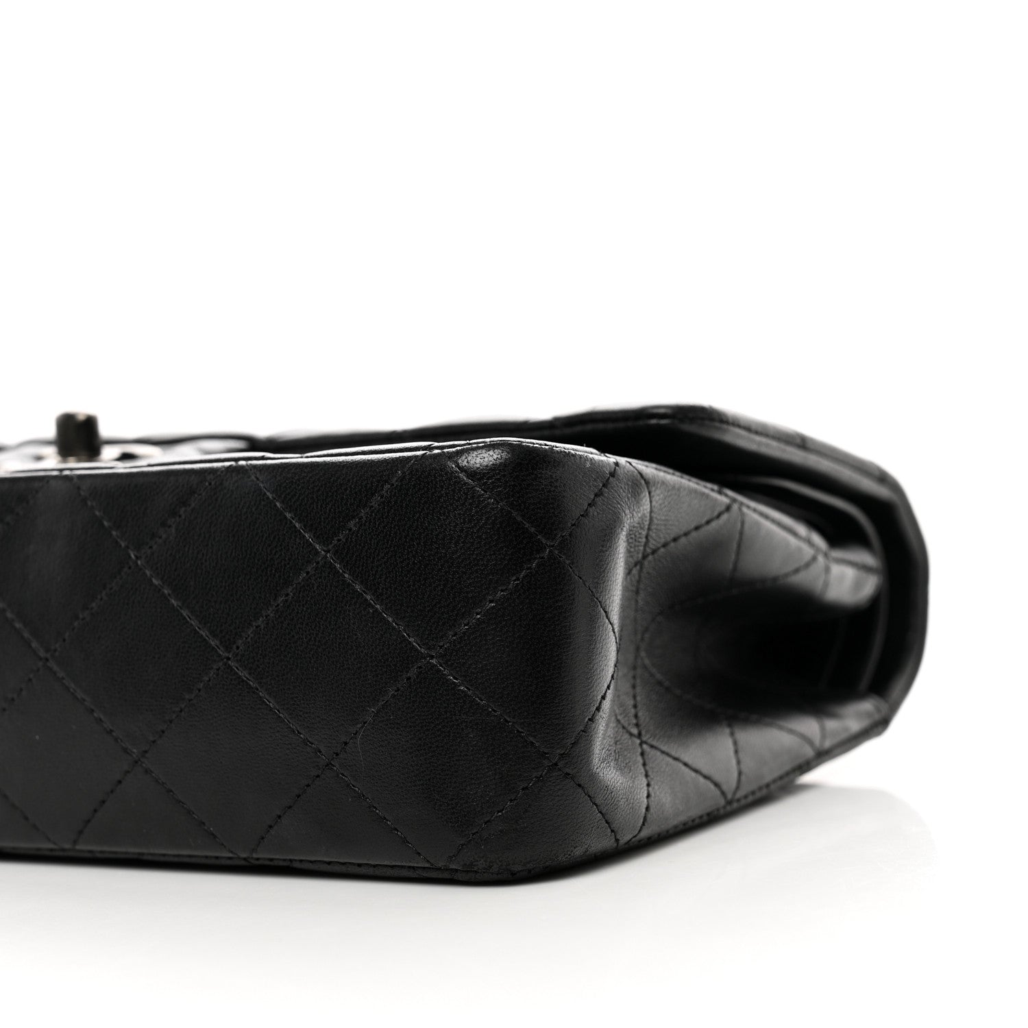 Chanel Lambskin Quilted Medium Double Flap Black 10 of 11