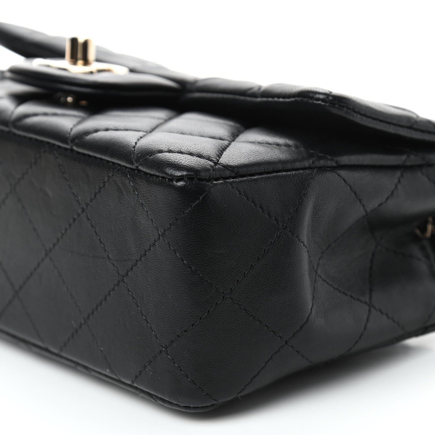 Chanel Lambskin Quilted Mini Rectangular Flap Black 8 of 9