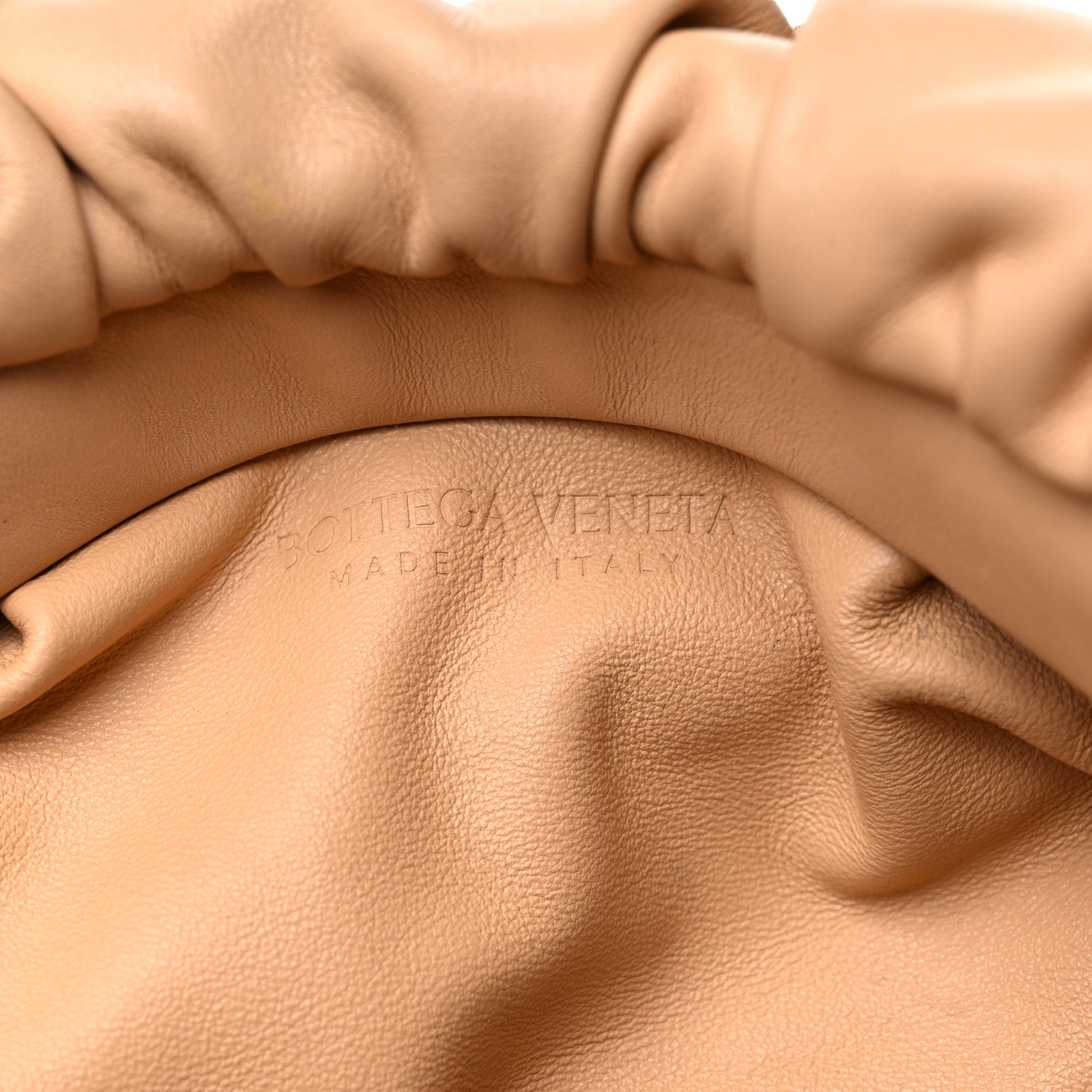 Bottega Veneta Calfskin The Pouch Chain Almond 6 of 17