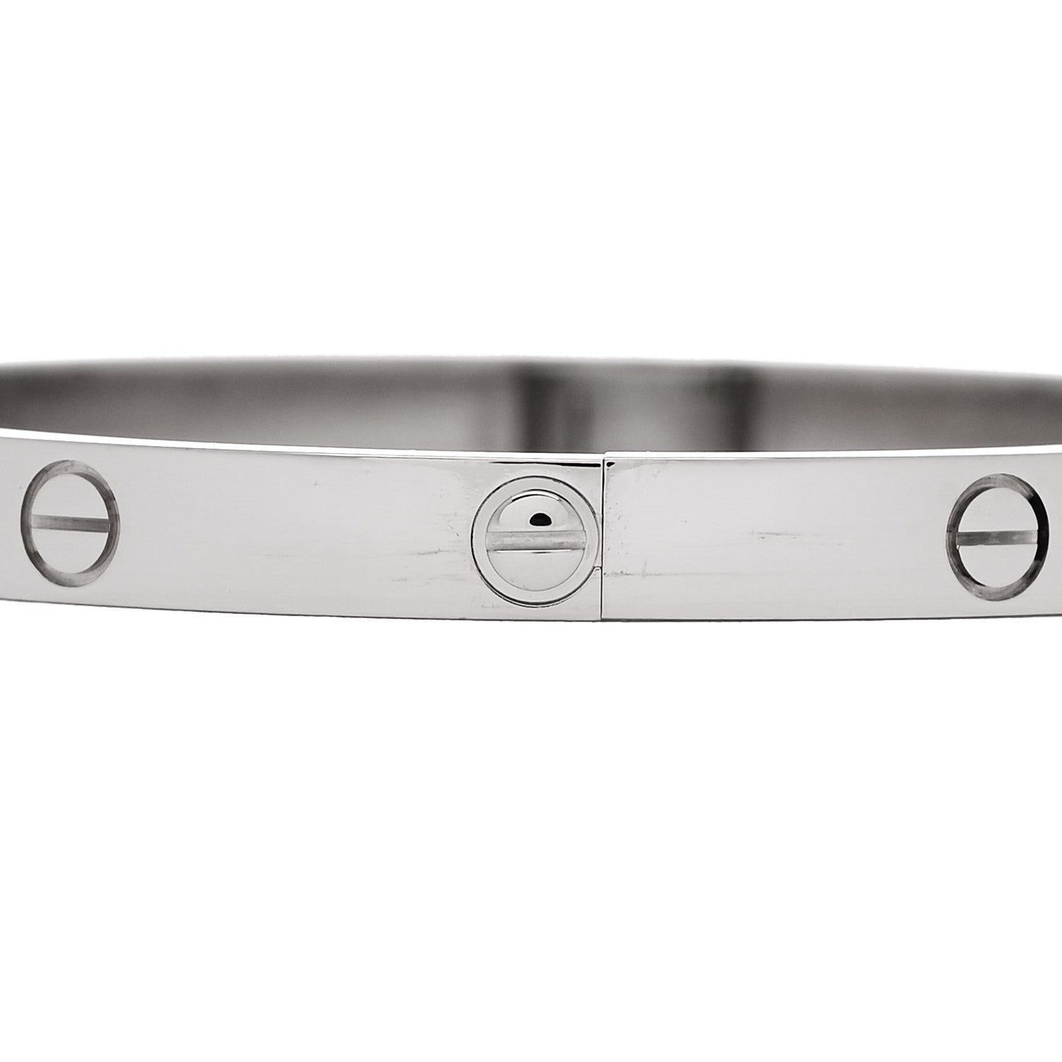 Cartier 18K White Gold Medium LOVE Bracelet 16 5 of 8