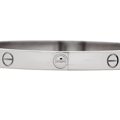 Cartier 18K White Gold Medium LOVE Bracelet 16 5 of 8