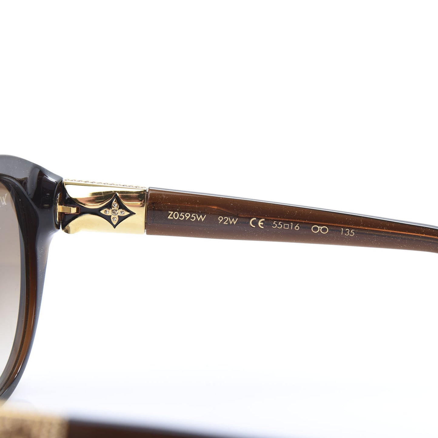 Acetate Heather Strass Cat Eye Sunglasses Z0595W Brown