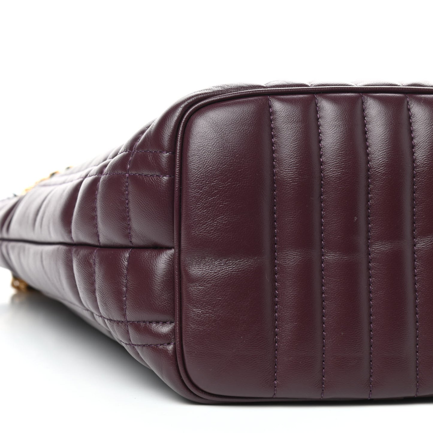 Lambskin Quilted Small Lola Bucket Bag Deep Maroon