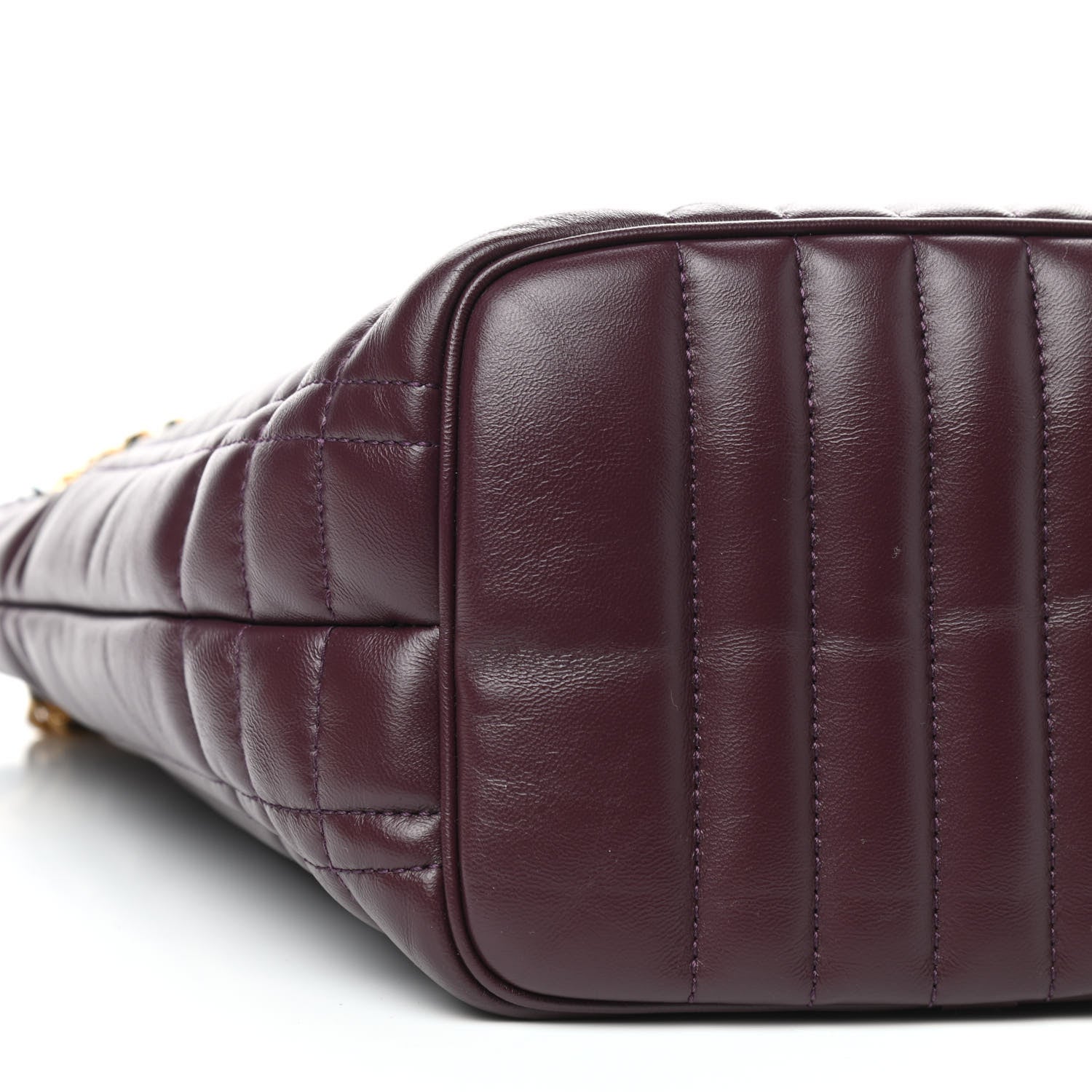 Burberry Lambskin Quilted Small Lola Bucket Bag Deep Maroon 5 of 7