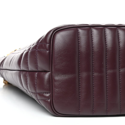 Burberry Lambskin Quilted Small Lola Bucket Bag Deep Maroon 5 of 7