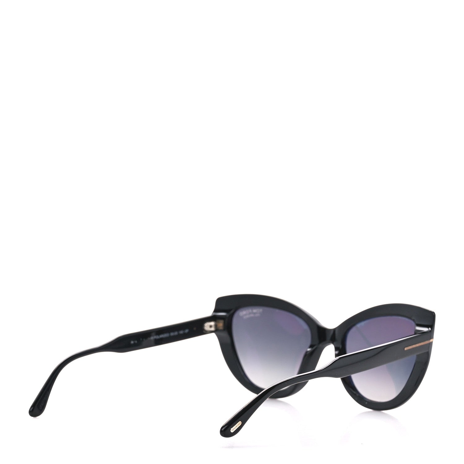 Tom Ford Acetate Polarized Anya Cat Eye Sunglasses TF762 Black 4 of 9