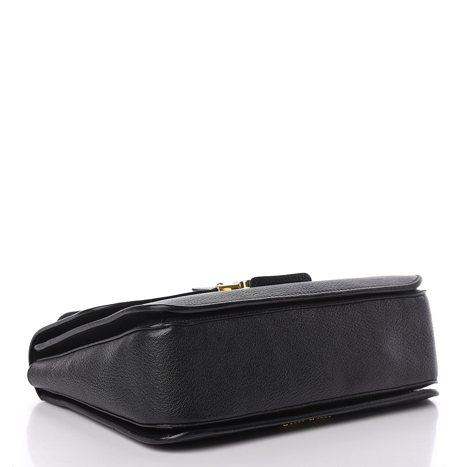 Miu Miu Goatskin Madras Shoulder Bag Black 4 of 24
