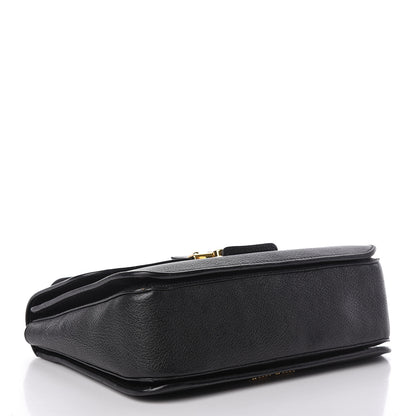 Miu Miu Goatskin Madras Shoulder Bag Black 4 of 24