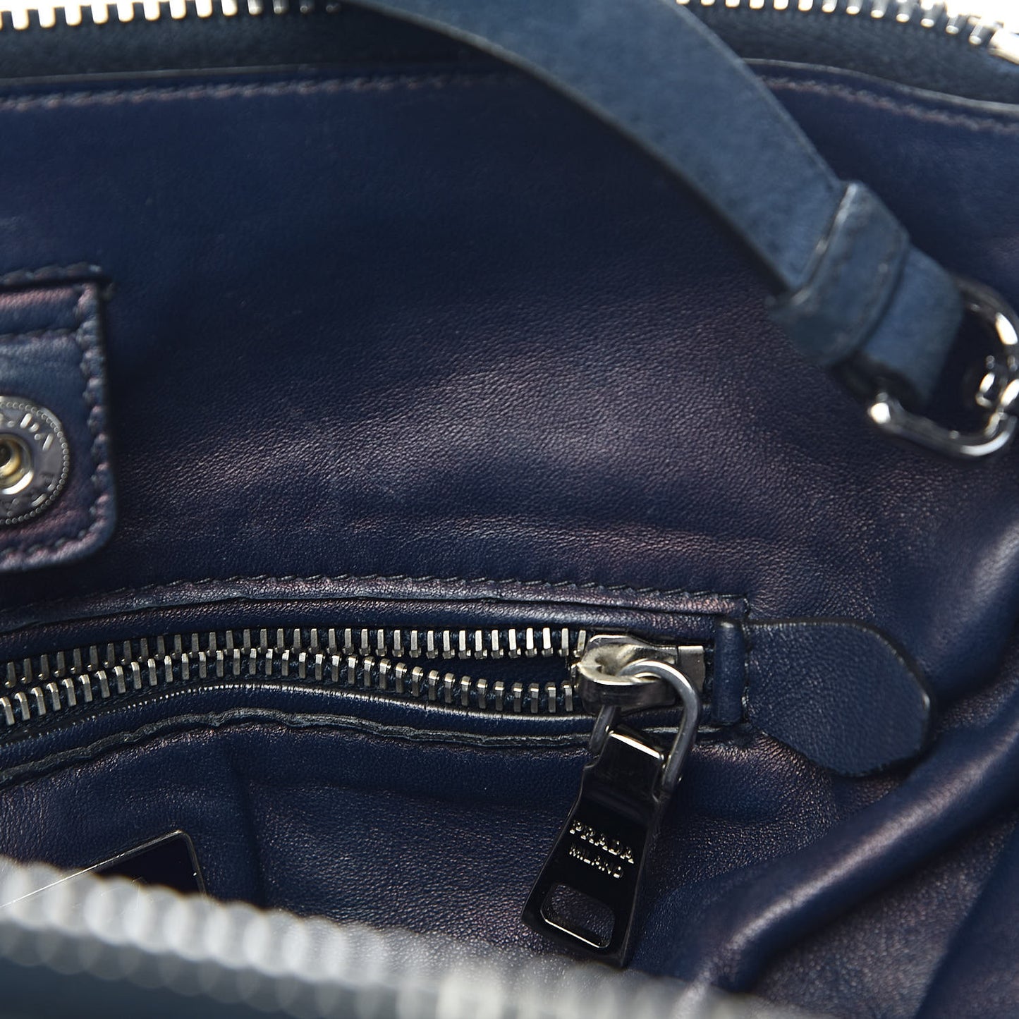 Suede Scamosciato Twin Pocket Tote Oltremare