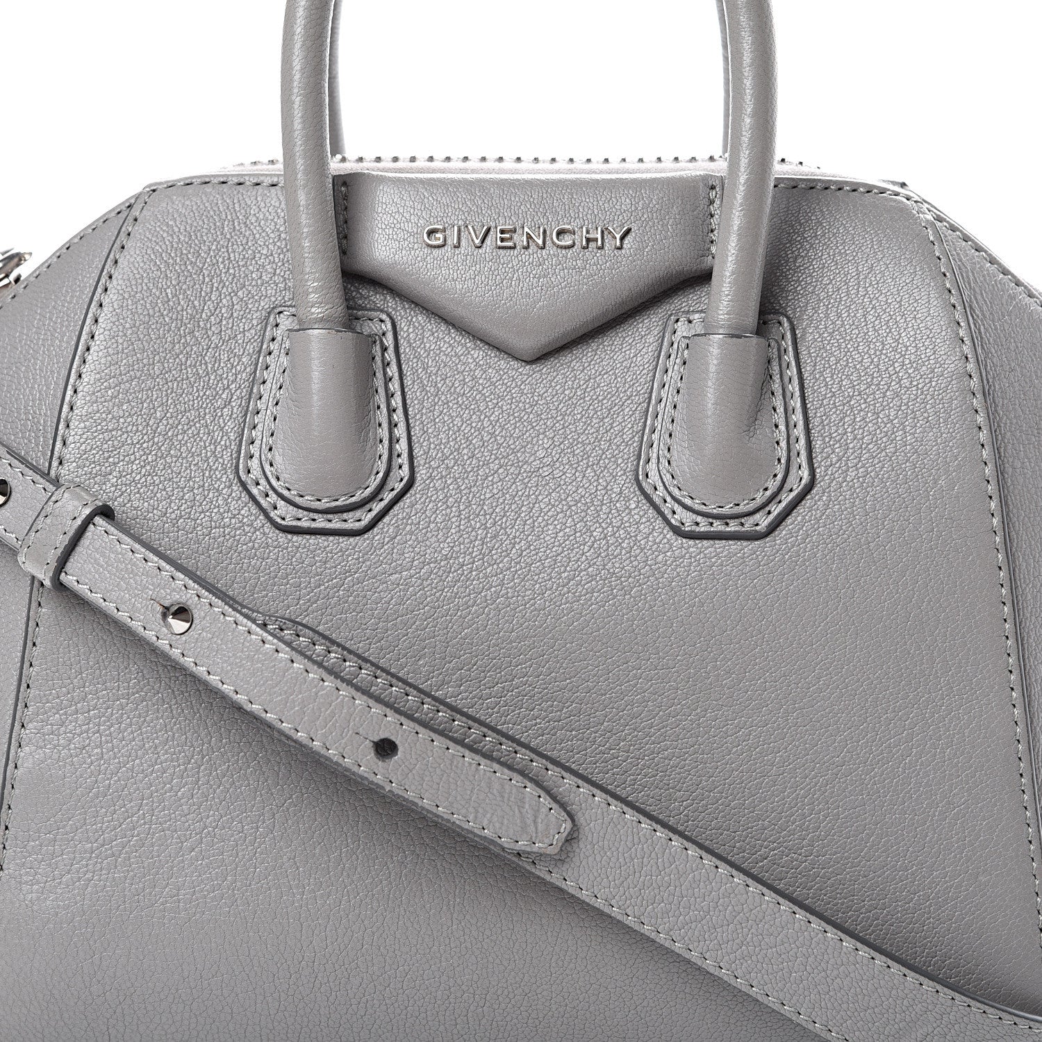 Givenchy Sugar Goatskin Mini Antigona Pearl Grey 7 of 15