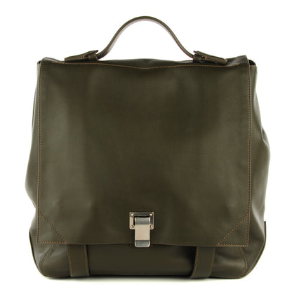 Proenza Schouler Calfskin PS Courier Backpack Dark Moss 1 of 9