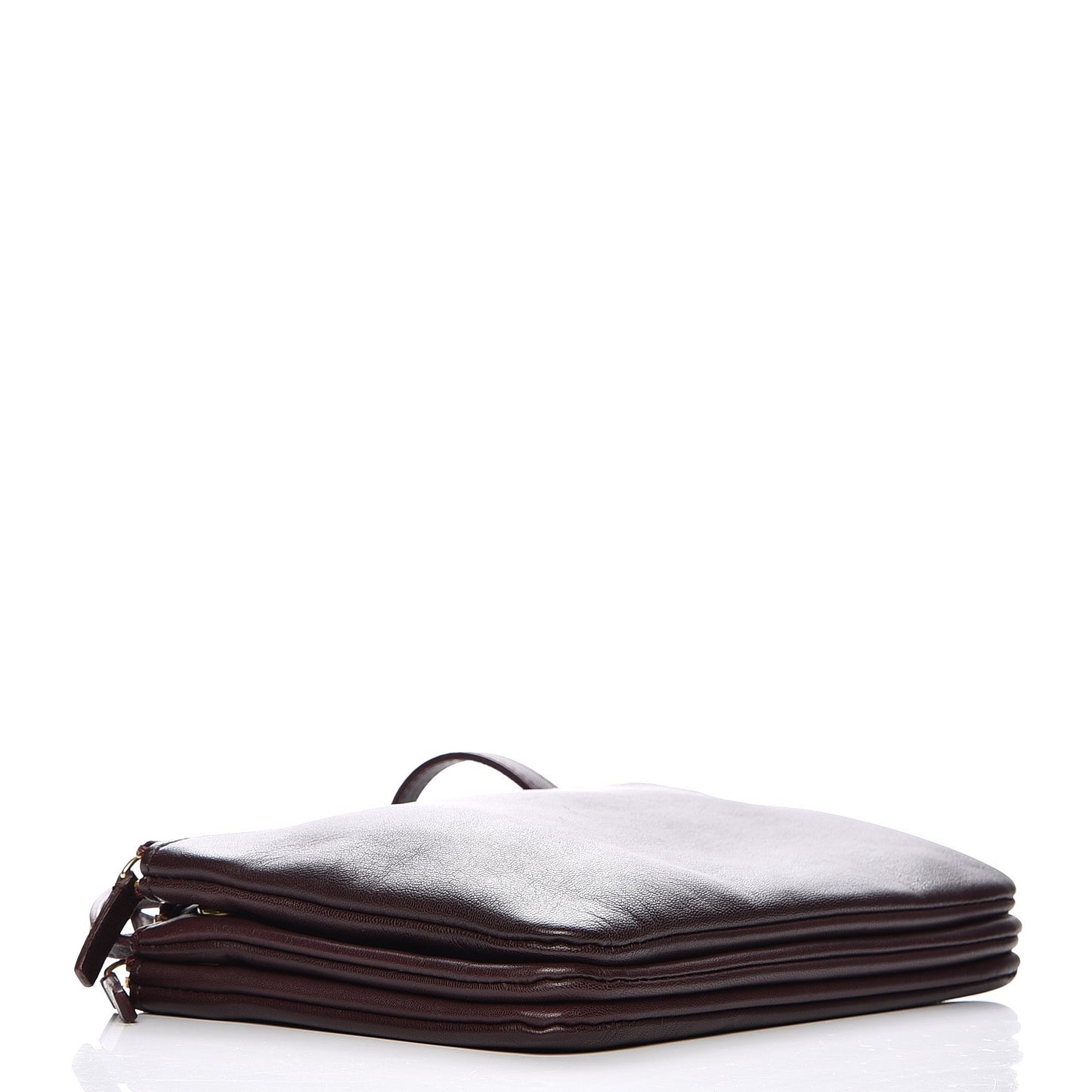 Smooth Lambskin Small Trio Crossbody Bag Bordeaux