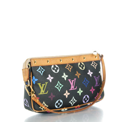 Louis Vuitton Monogram Multicolor Pochette Accessories Black 3 of 9