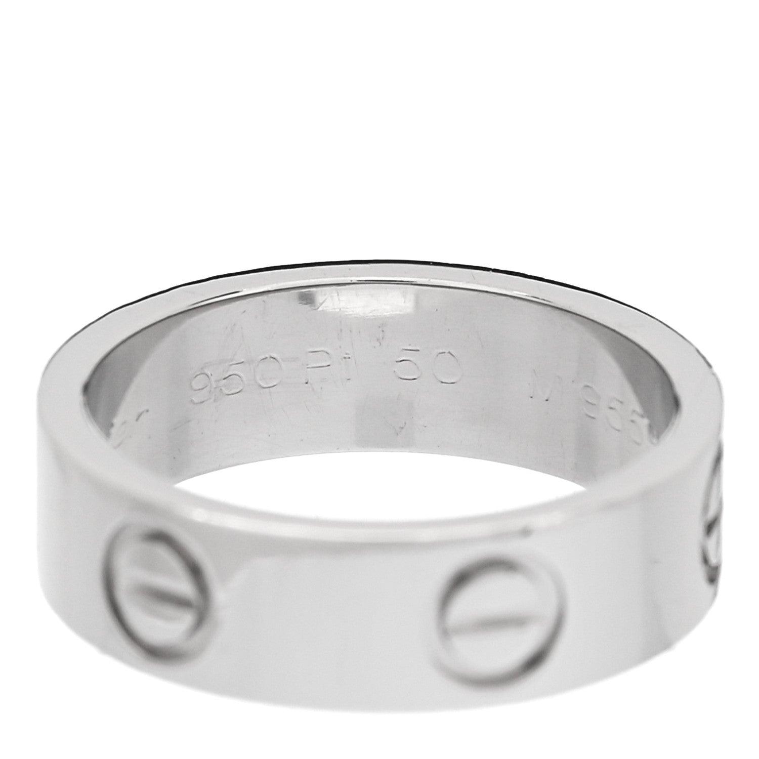 Cartier Platinum 5.5mm LOVE Ring 50 5.25 5 of 7