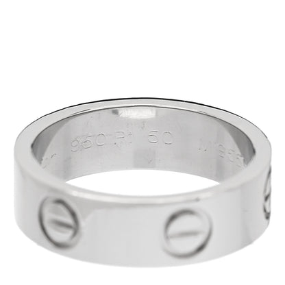 Cartier Platinum 5.5mm LOVE Ring 50 5.25 5 of 7