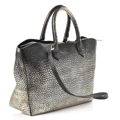 Burberry Gradient Metallic Signature Grain Medium Dewsbury Tote Black Gold 3 of 13