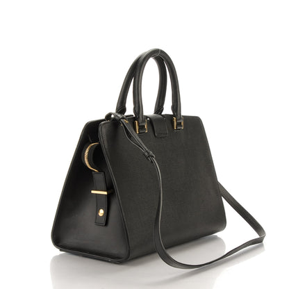 Saint Laurent Tweed Calfskin Classic Small Cabas Y Bag Black 3 of 9