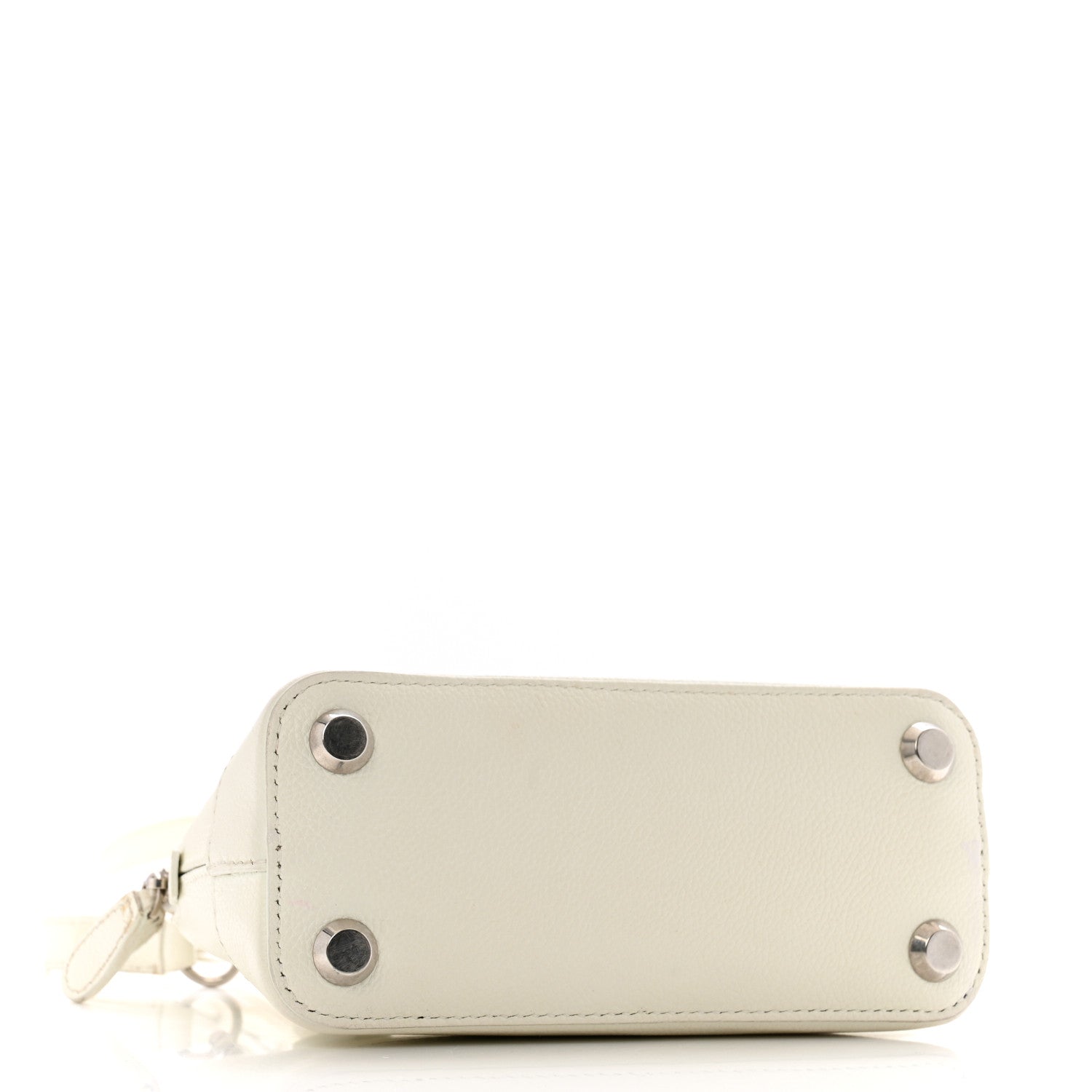 Balenciaga Grained Calfskin Logo XXS Ville Top Handle Bag White Light Green 4 of 14