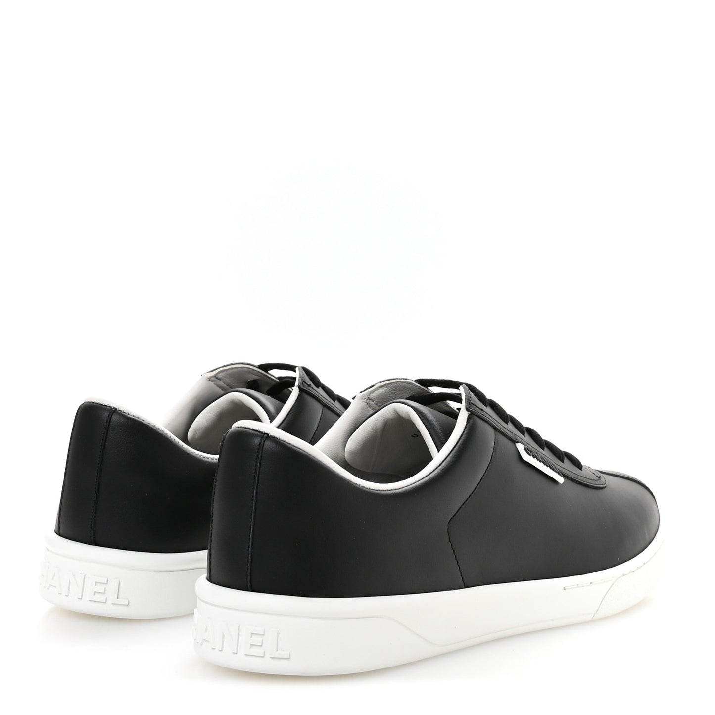 Calfskin CC Mens Uniform Sneakers 43 Black