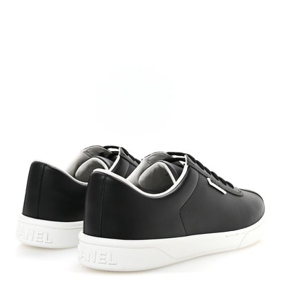 Chanel Calfskin CC Mens Uniform Sneakers 43 Black 5 of 8