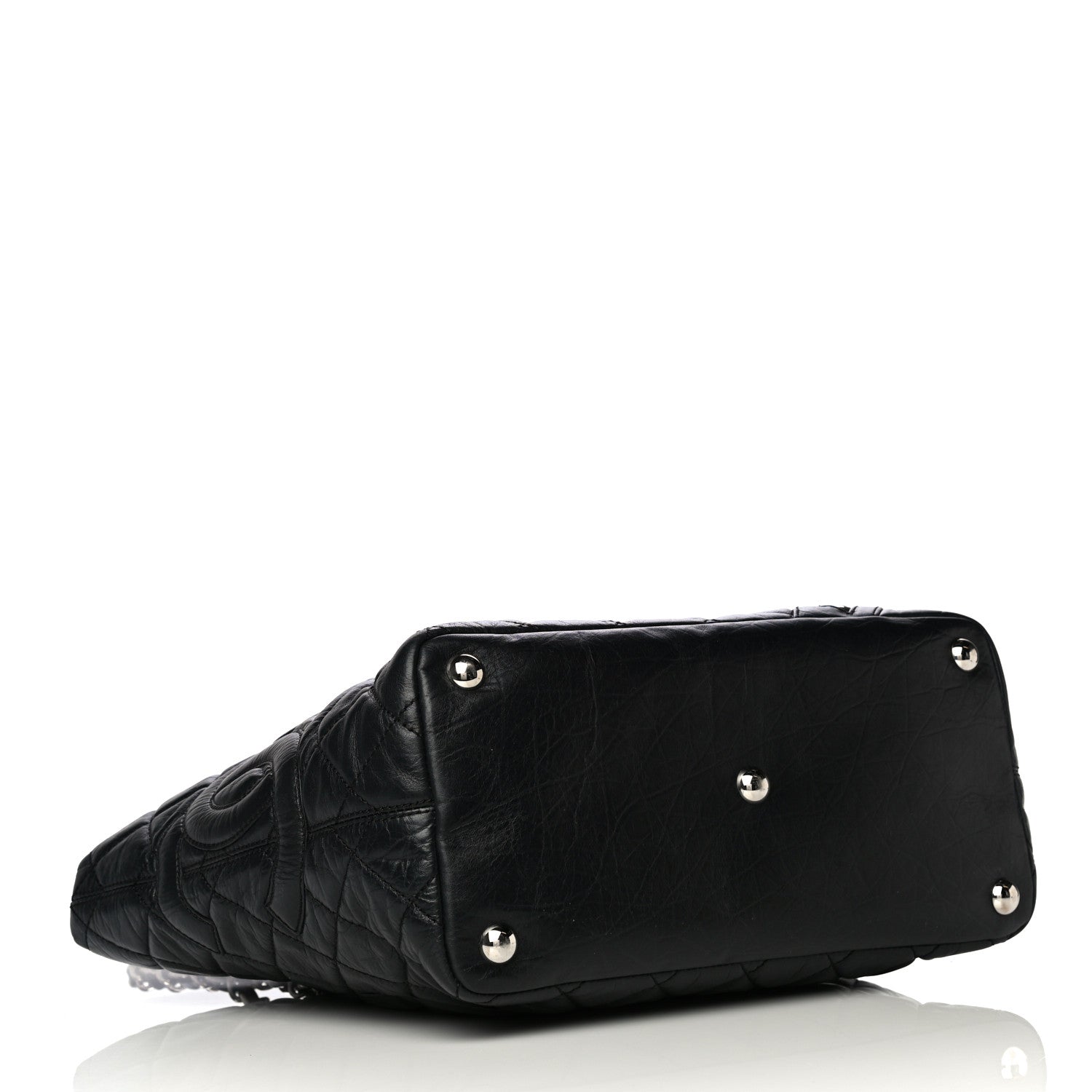Chanel Aged Calfskin Quilted Large Cotton Club Tote Black 4 of 14