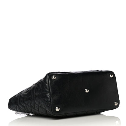 Chanel Aged Calfskin Quilted Large Cotton Club Tote Black 4 of 14