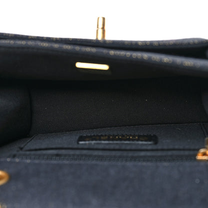 Chanel Denim Quilted Double You Mini Flap Black Golden 5 of 11