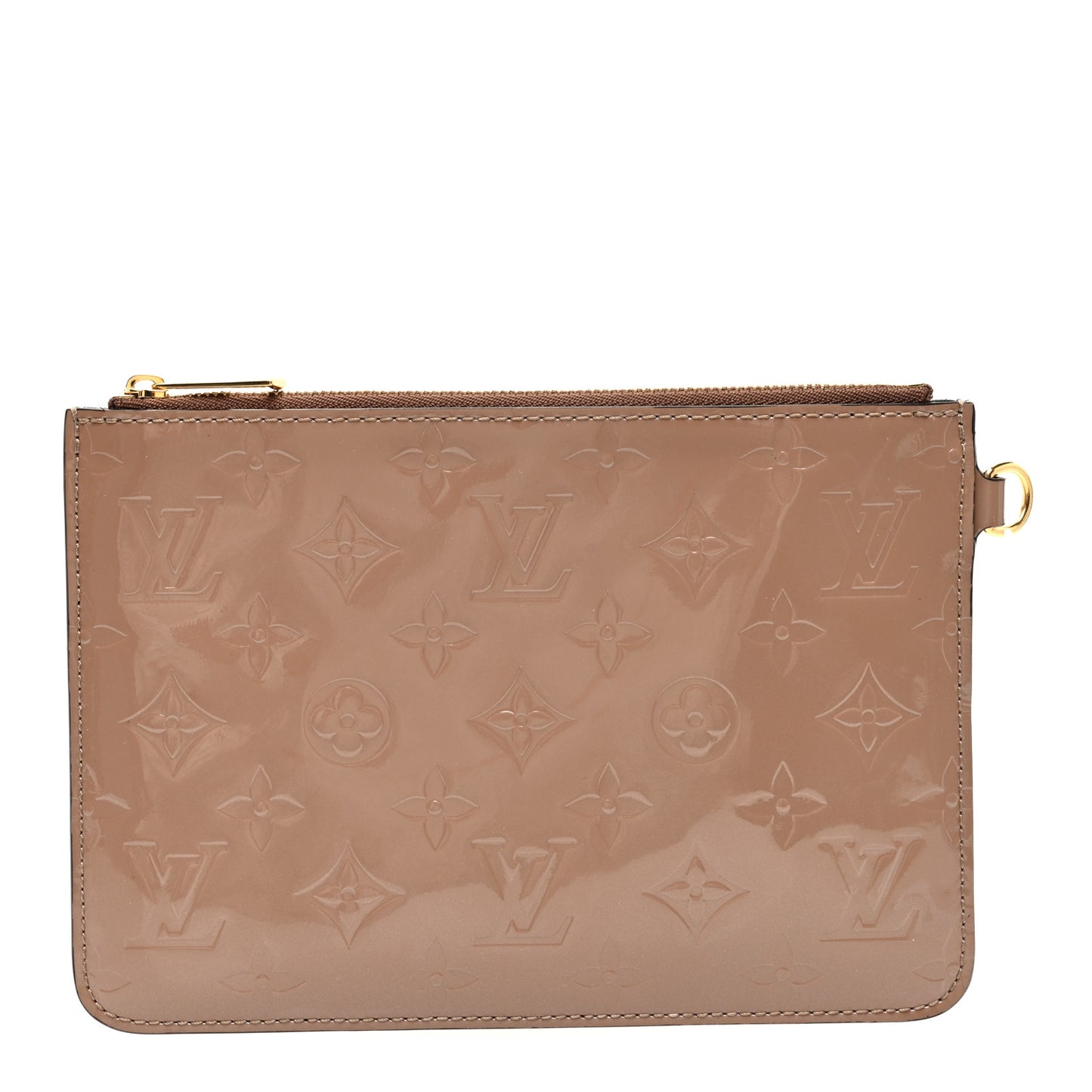 Vernis Long Beach Neverfull PM Pochette Taupe Glace