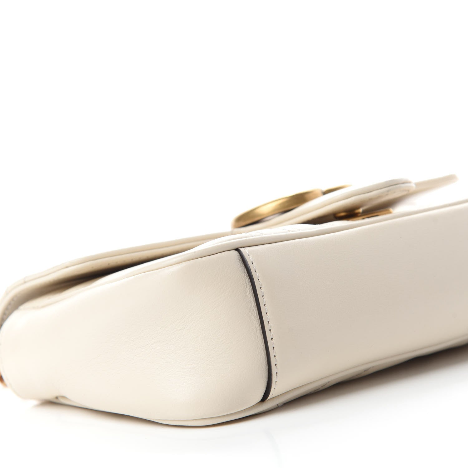 Gucci Calfskin Matelasse Mini GG Marmont Shoulder Bag White 6 of 10
