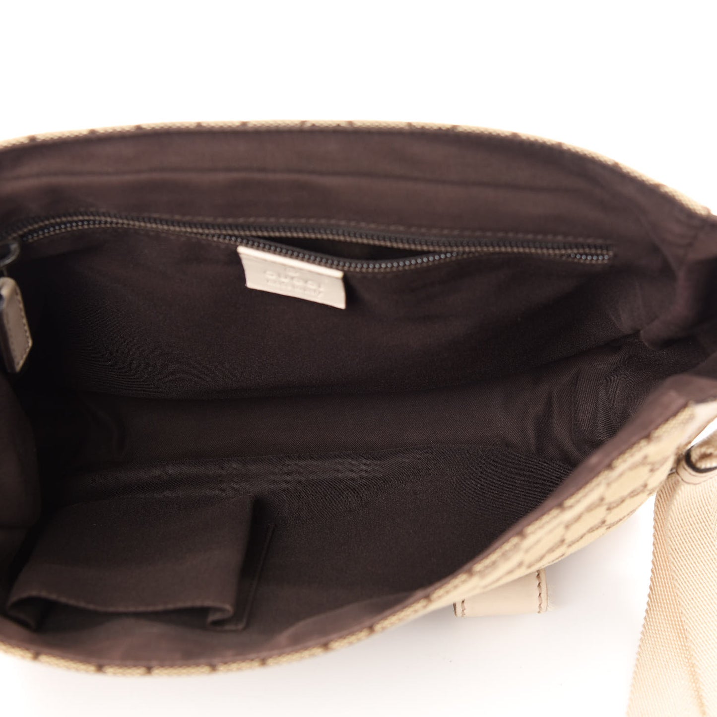 Monogram Small Double Buckle Flap Messenger Bag Off White