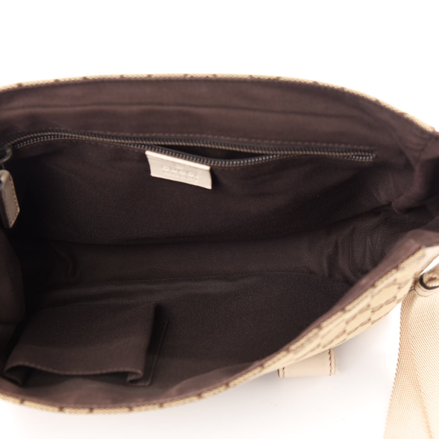 Gucci Monogram Small Double Buckle Flap Messenger Bag Off White 5 of 11