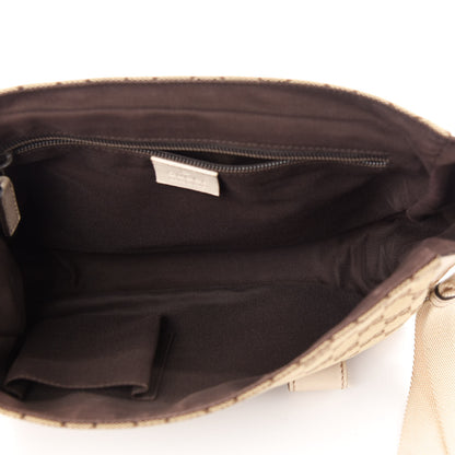 Gucci Monogram Small Double Buckle Flap Messenger Bag Off White 5 of 11
