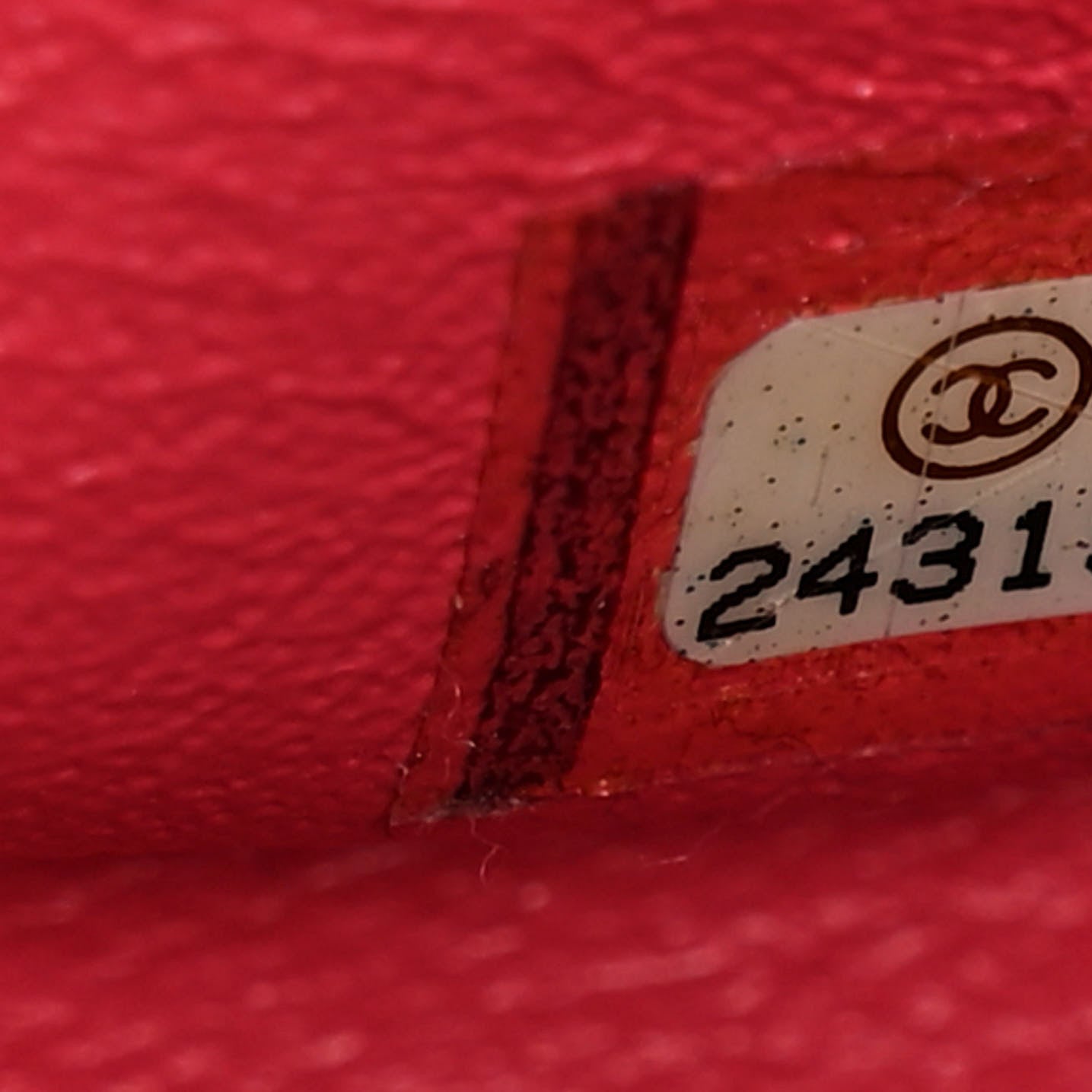 Chanel Lambskin Reverse Chevron Quilted Round Top Handle Flap Red 7 of 15