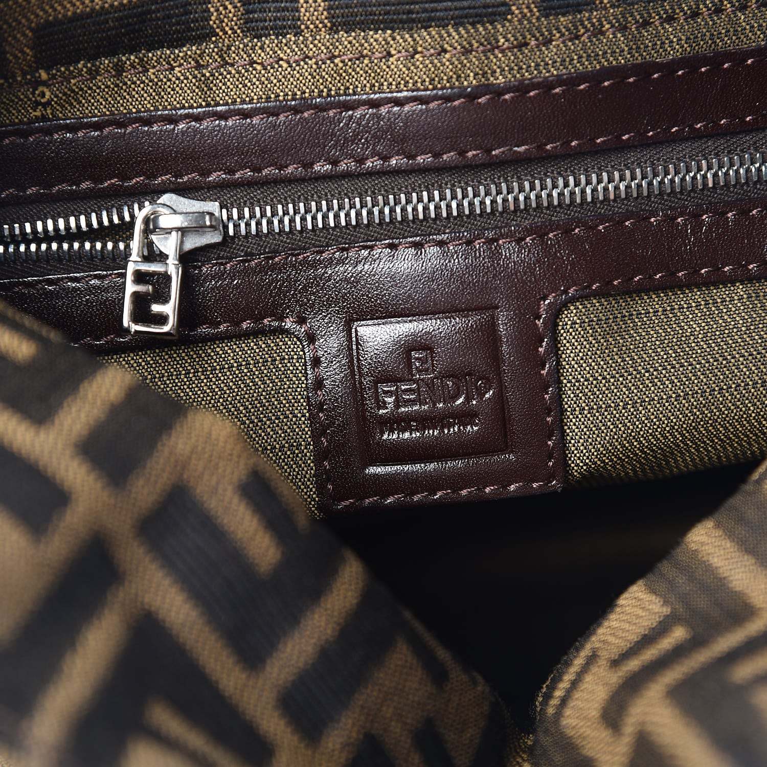 Fendi Zucca Shoulder Bag Tobacco 8 of 9
