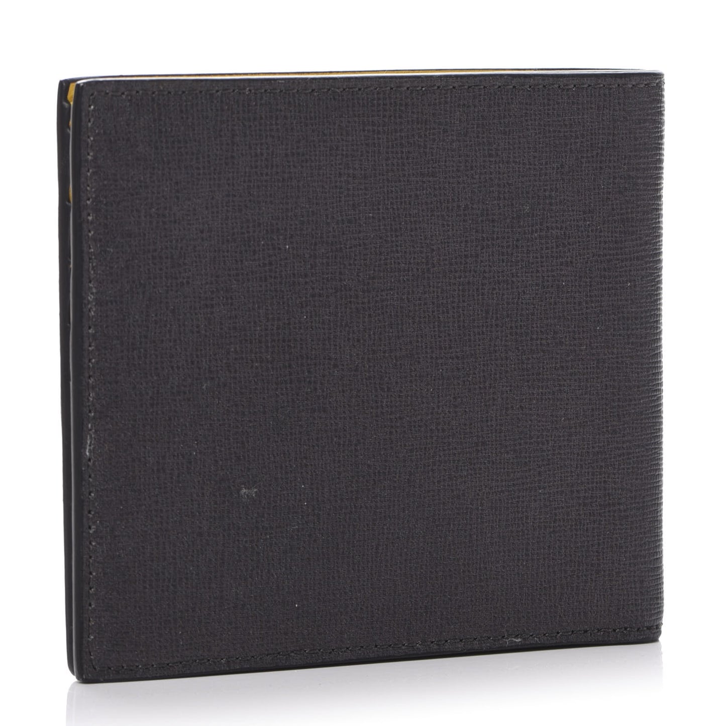 Vitello Elite Century Shadow Logo Bi-Fold Wallet Asfalto Sunflower