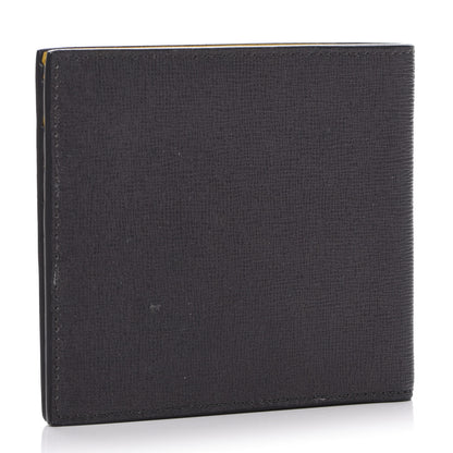 Fendi Vitello Elite Century Shadow Logo Bi-Fold Wallet Asfalto Sunflower 3 of 7