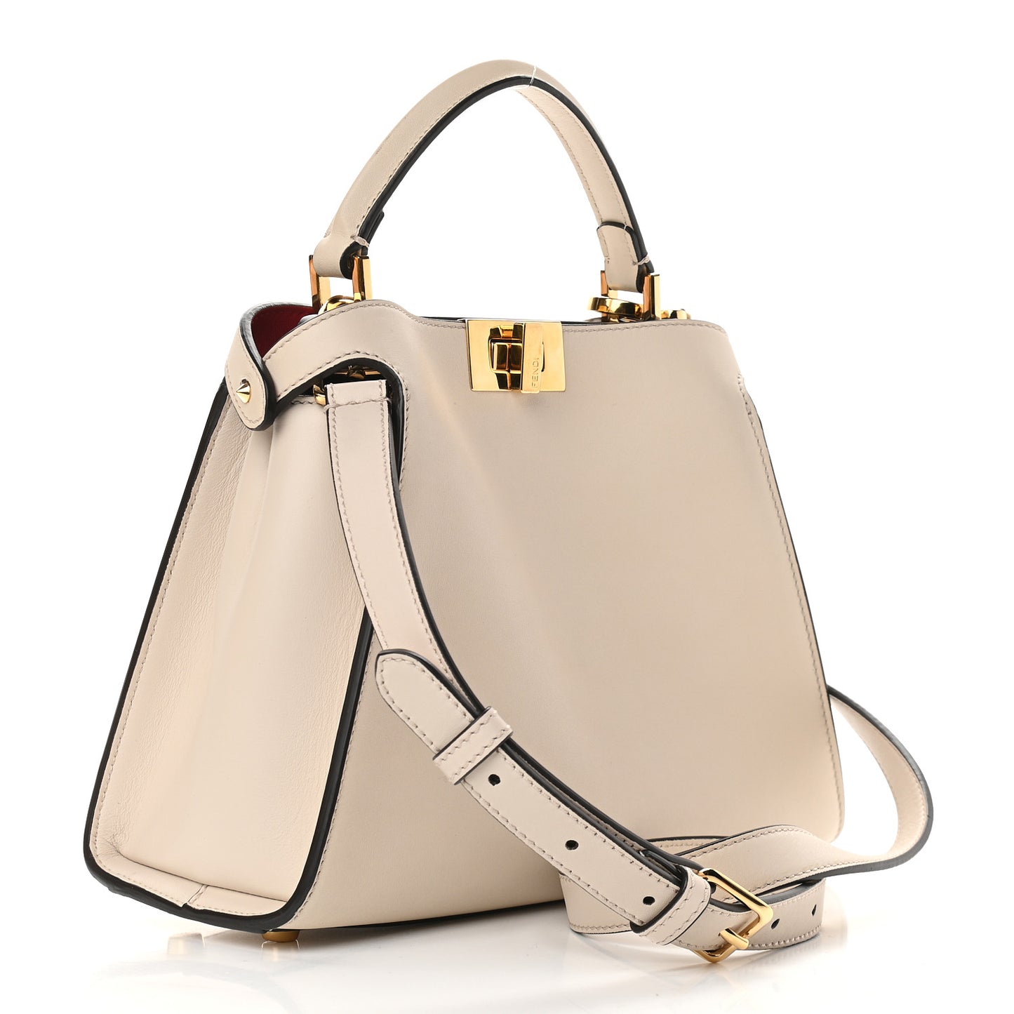 Vitello Tahiti Burro Bi-Color Medium Peekaboo Iconic Essentially Satchel Camelia Fragola Dark Blue