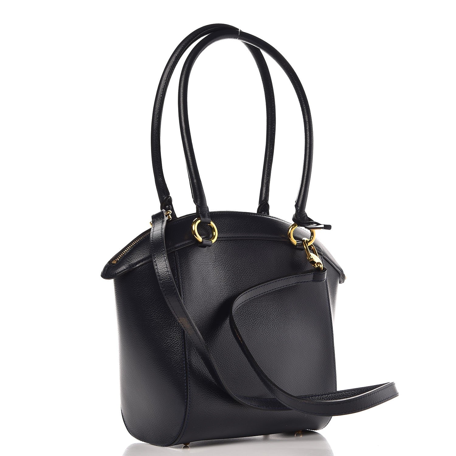 Delvaux Grained Calfskin Charme Tote Jumping Marine 4 of 10