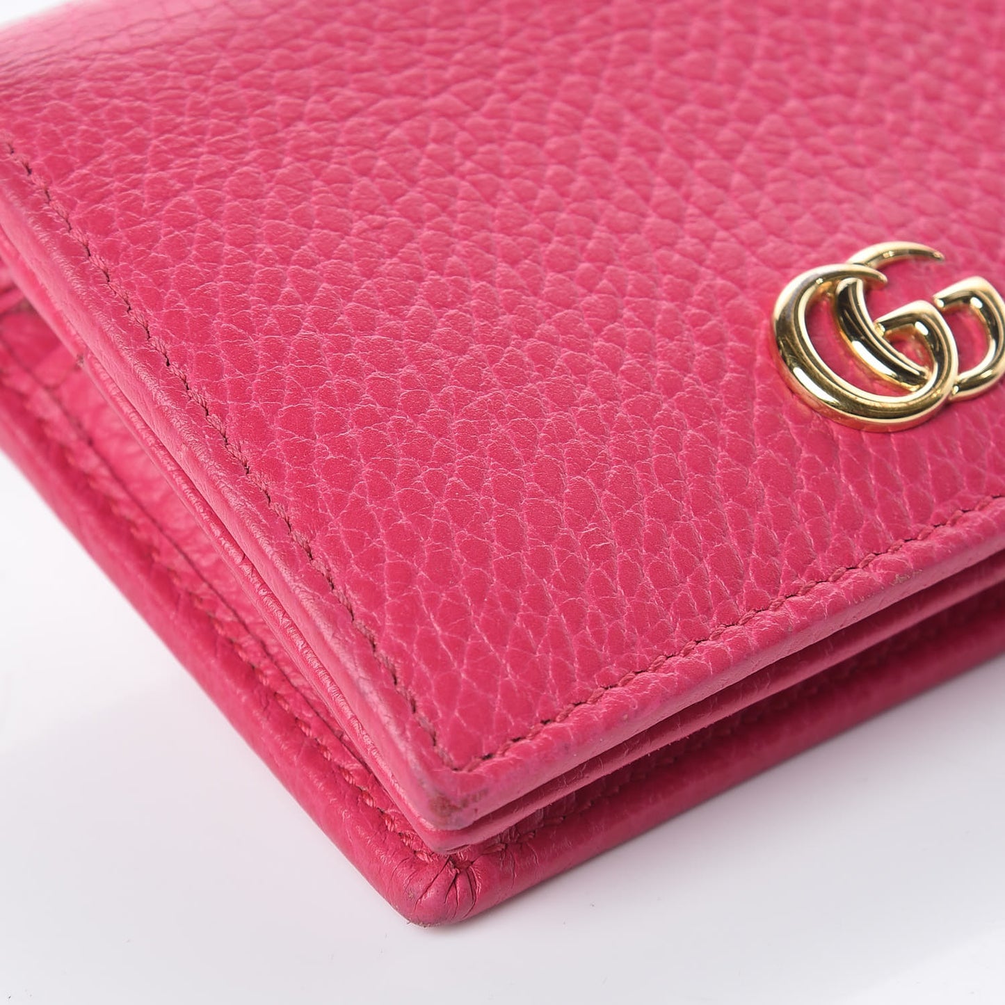 Dollar Calfskin GG Marmont Card Case Box Pink